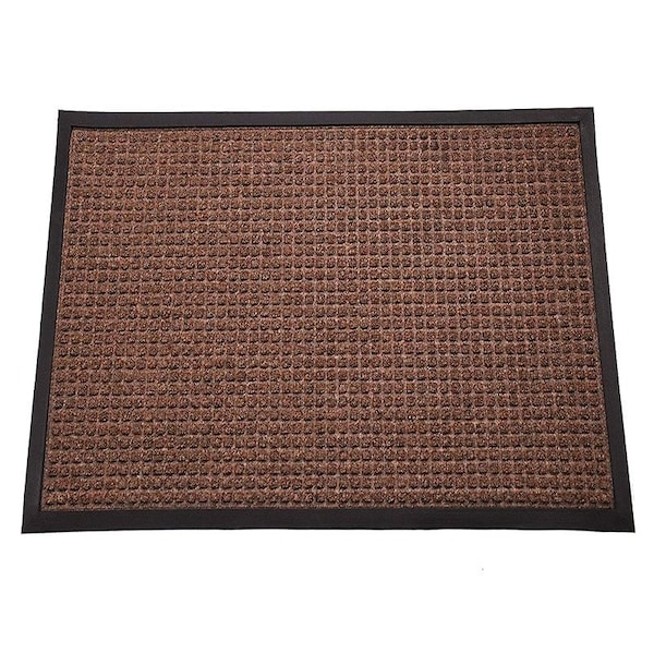 Rhino Mats Town & Country Entrance Mat, Polypropylene/Rubber, 3/8" Thick, Brown, 4 ft W x 6 ft L TNC-4872BR - main